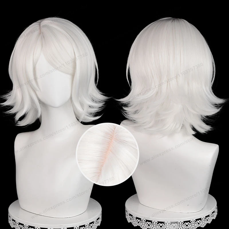 Juzo Suzuya Cosplay Wig 35cm Short Silver White Women Hair Anime Heat Resistant Synthetic Wigs