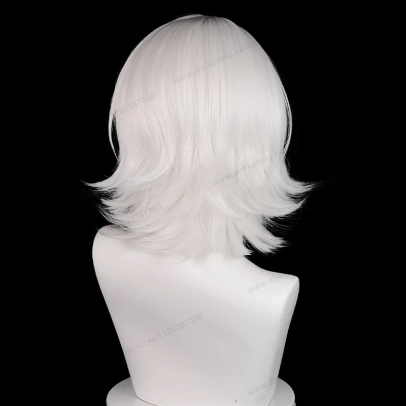 Juzo Suzuya Cosplay Wig 35cm Short Silver White Women Hair Anime Heat Resistant Synthetic Wigs