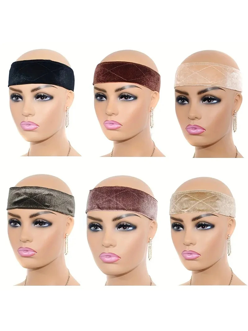 1 Piece Per Package Velvet Wig Grip Band Adjustable Hair Band Elastic Secure Wig Headband