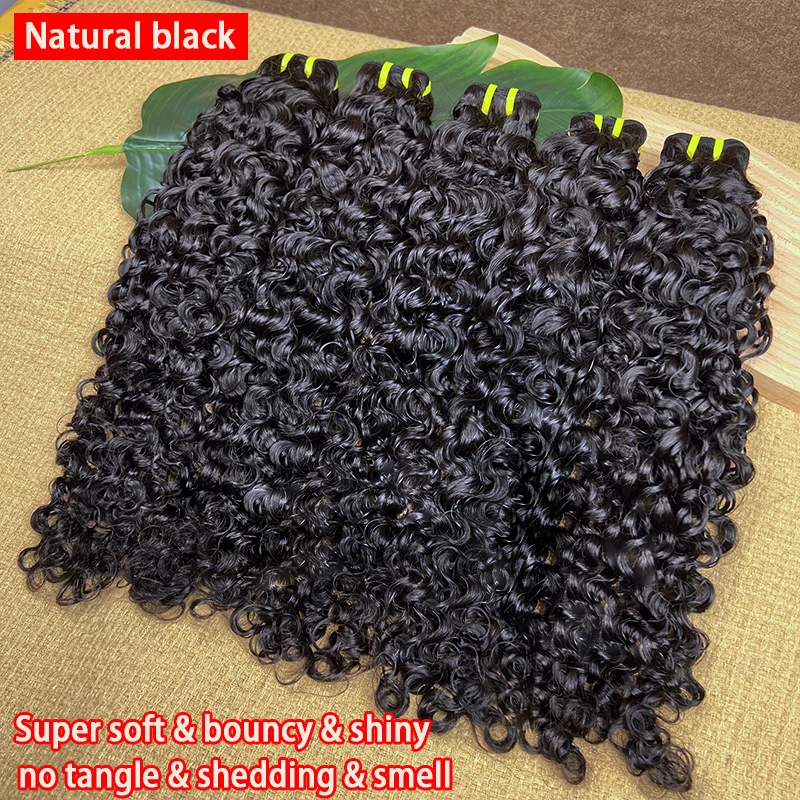 Burmese Curly Raw Virgin Hair Bundles Thick 100% Unprocessed Human Hair Extensions Vietnamese Wavy Bouncy Double Weft Full Head