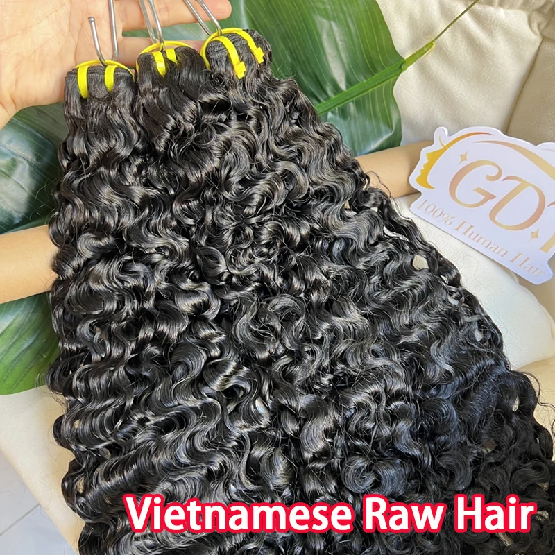 Burmese Curly Raw Virgin Hair Bundles Thick 100% Unprocessed Human Hair Extensions Vietnamese Wavy Bouncy Double Weft Full Head