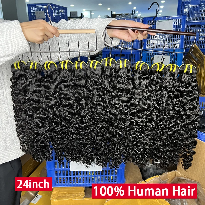 Burmese Curly Raw Virgin Hair Bundles Thick 100% Unprocessed Human Hair Extensions Vietnamese Wavy Bouncy Double Weft Full Head