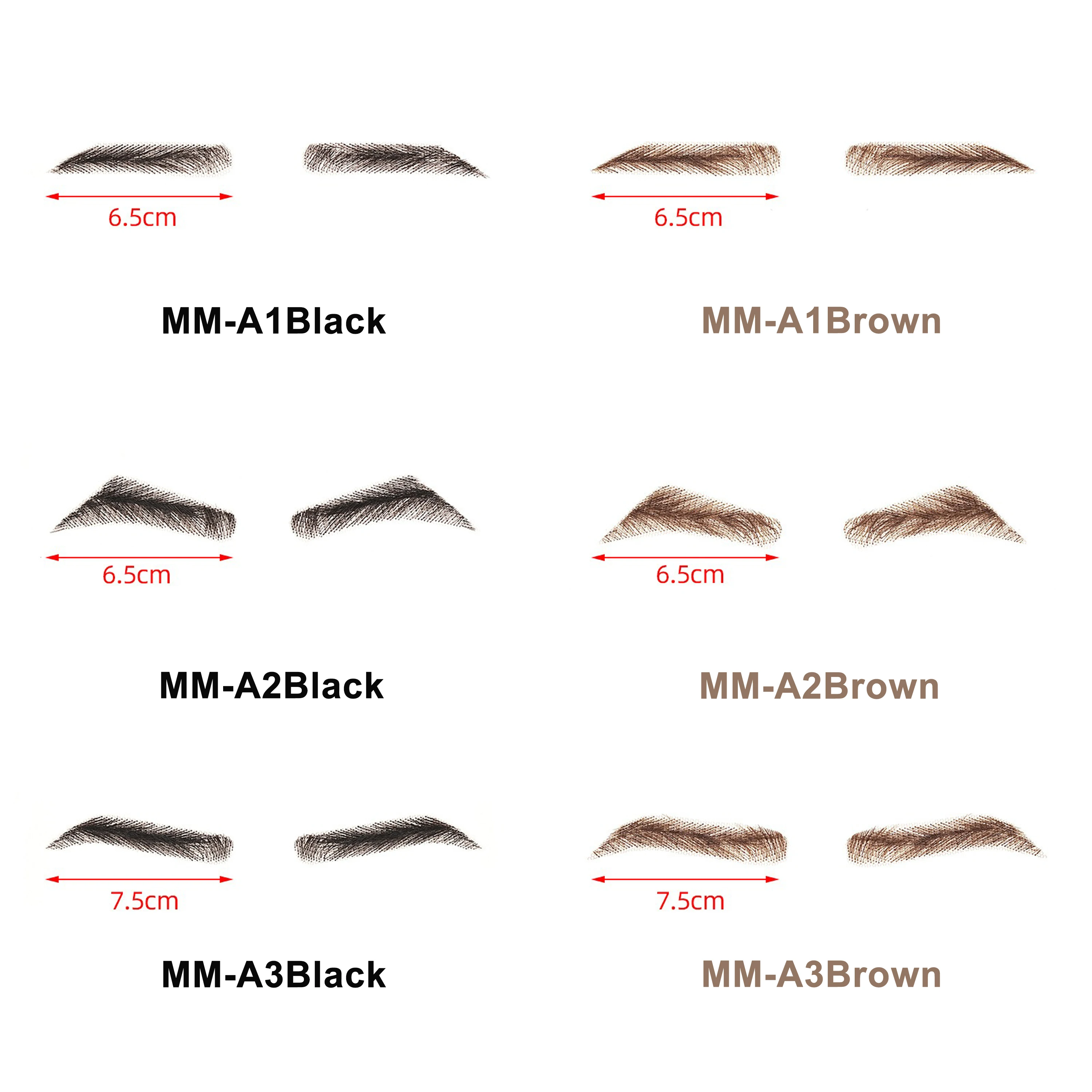 VEYDA Fake Eyebrow Women Or Man Hair Brazilian Hair Invisible Handmade 100% Human Hair Fake Eyebrows Hand Tied False Eyebrows