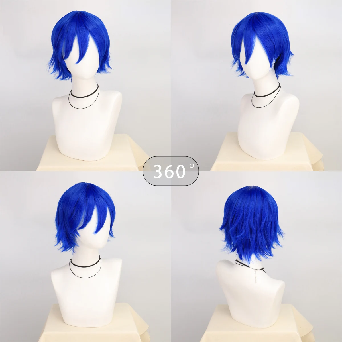 Synthetic Unisex 12 Inches Short Cosplay Hair Party White Red Pink Blonde Orange Yellow Wigs with Bangs Lolita Wig For Men Women