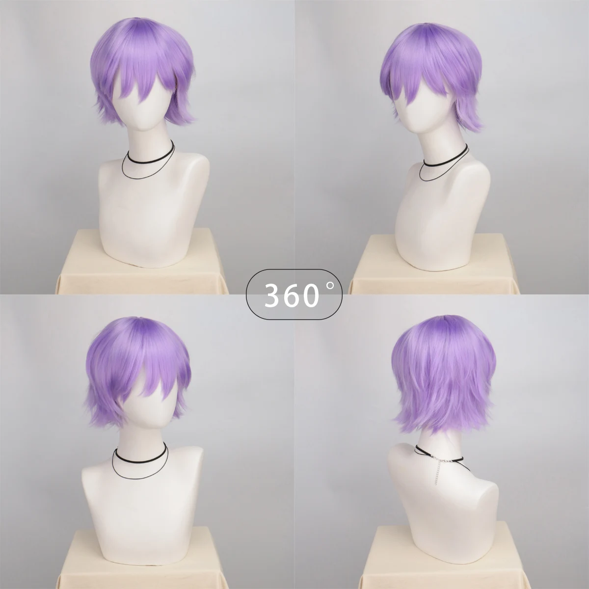 Synthetic Unisex 12 Inches Short Cosplay Hair Party White Red Pink Blonde Orange Yellow Wigs with Bangs Lolita Wig For Men Women