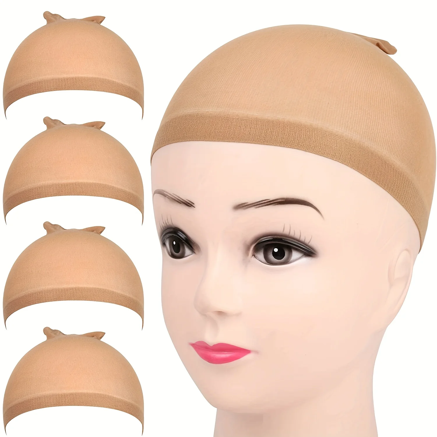 Wig Cap 4PCS Nylon Wig Caps Wig Caps for Women Stocking Wig Caps for Halloween Cosplay for Women Men Kids Daily Use