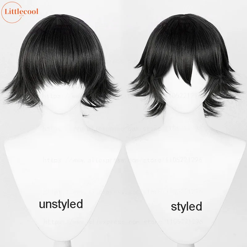 Anime Shizuku Cosplay Wig Black Short Shizuku Murasaki Wigs With Glasses Heat Resistant Synthetic Hair Halloween Wigs+ Wig Cap