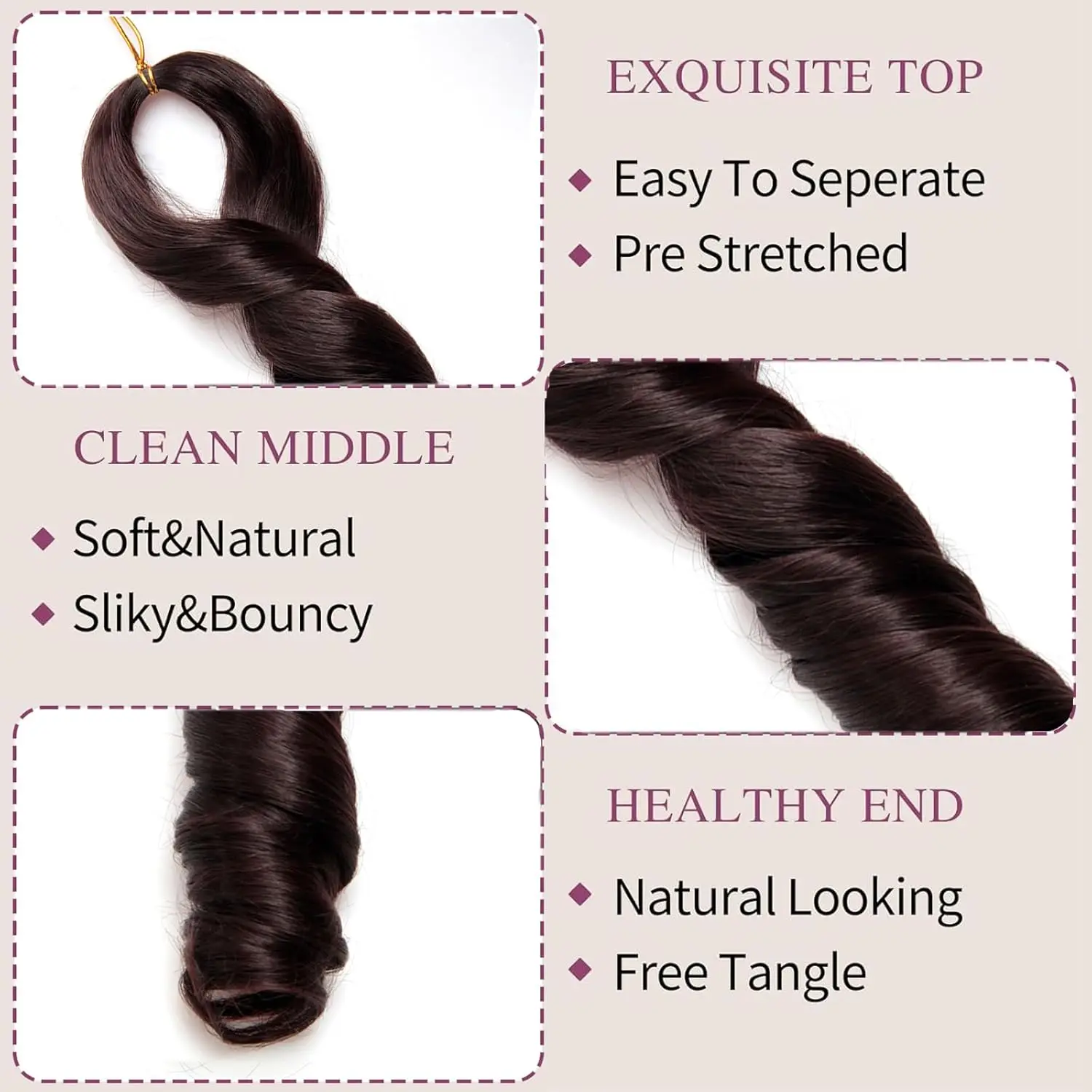 French Curl Braiding Hair 12/16/24Inch French Curl Crochet Braids Short Curly Crochet Hair Bouncy Synthetic Knotless Braiding