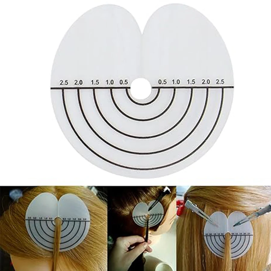 10-100 Pcs Heat Shield Guards for Hair Extensions Clear PVC with Scale Single Hole round Spacer Template Keratin Glue Protection