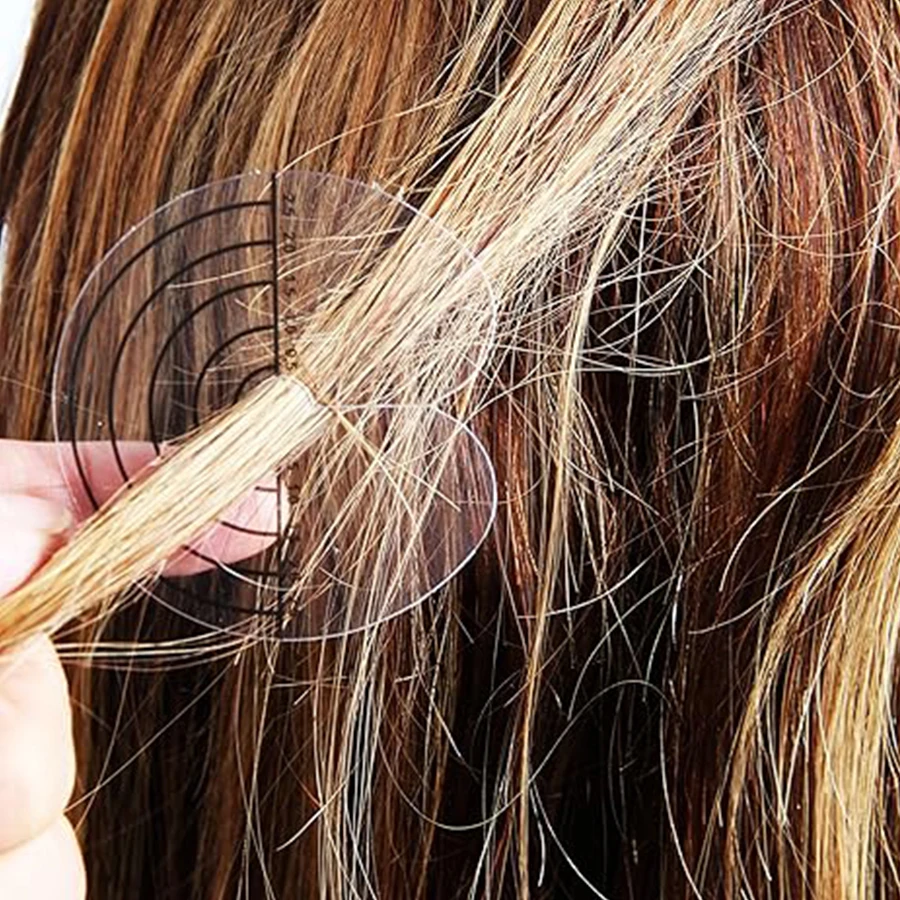 10-100 Pcs Heat Shield Guards for Hair Extensions Clear PVC with Scale Single Hole round Spacer Template Keratin Glue Protection