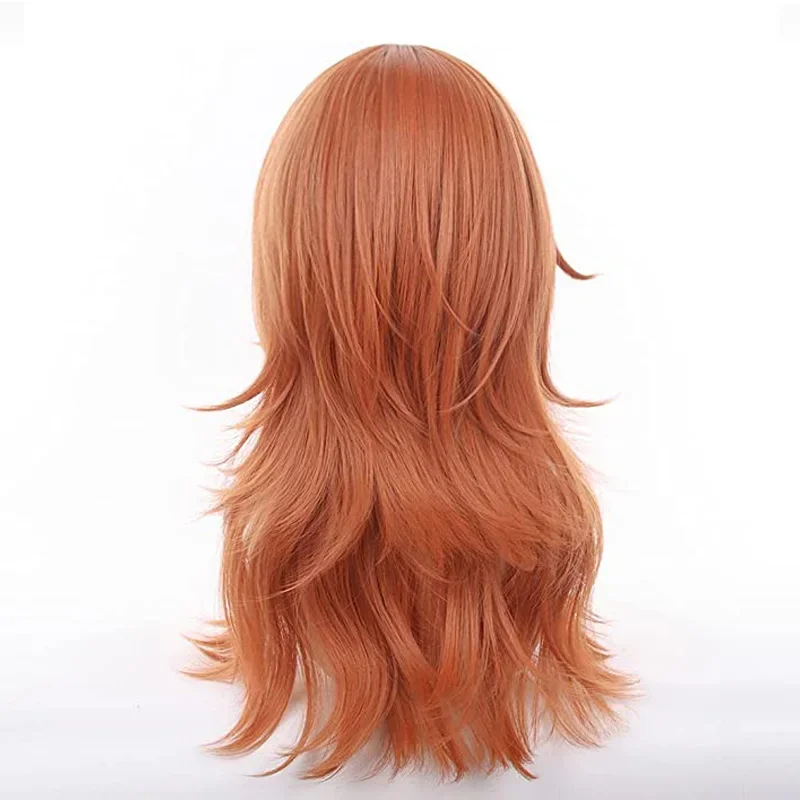 Anime Chainsaw Man Cosplay Angel Devil Cosplay Orange Brown Anime Synthetic Wigs Heat Resistant Halloween Party Makima Wigs