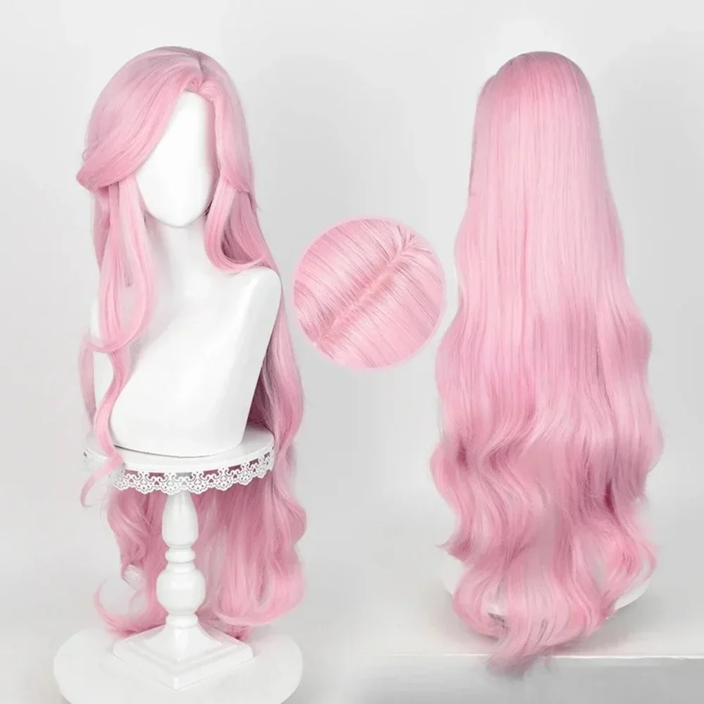 Long Pink Wavy Heat Resistant Synthetic Hair Halloween Party Fluttershee costumes 100cm Anime Pony Fluttershy Cosplay Wig