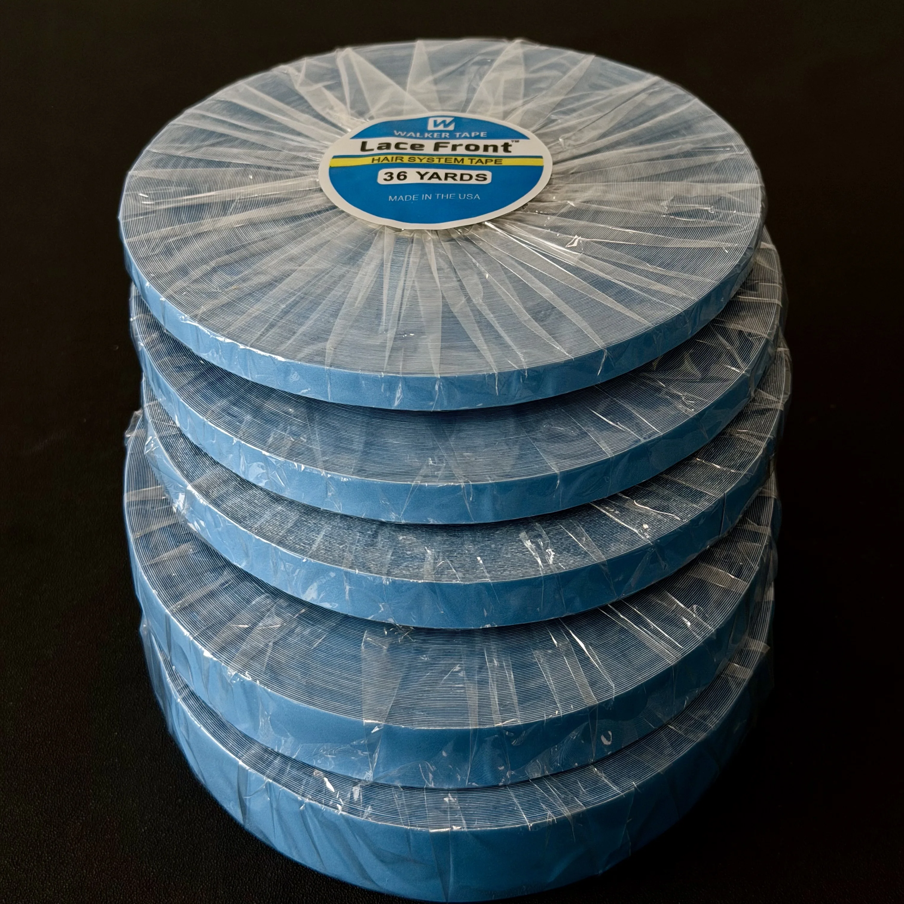 36Yards Hair System Tape Double Side Walker Tape 0.8CM Blue Lace Front Wig Tape For Toupee Sweatproof Ultra Hold Wig Tape 2.54CM
