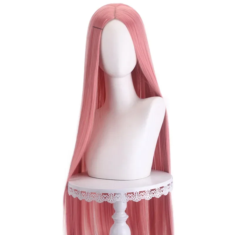 40Inch Long Straight Cosplay Wig Centre Parting Central Split Blond Pink Rose Red Purple Heat Resistant Synthetic Hair Wigs