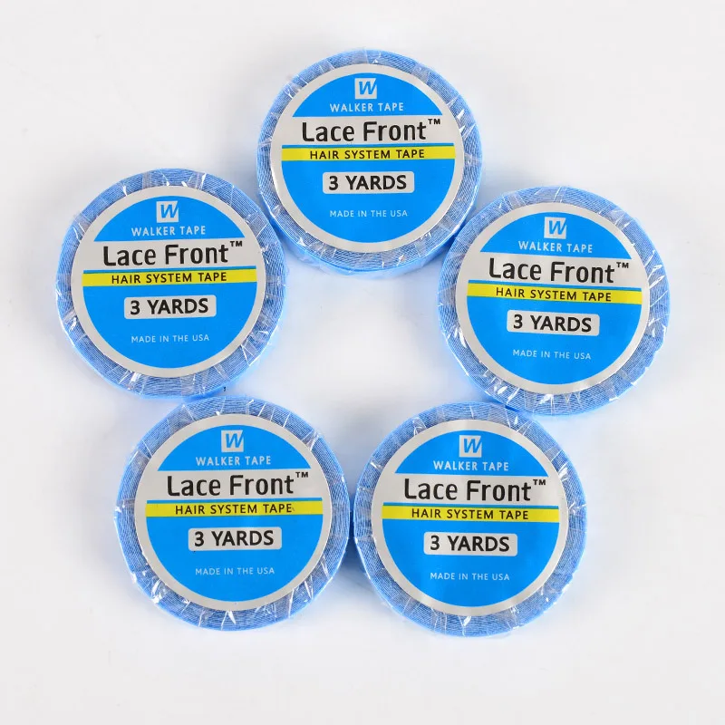 1/2/3 Roll 0.8 CM*3 Yards Super Hair Blue Tape Double-Sided Adhesive Tape for Hair Extension/Lace Wig/Toupee