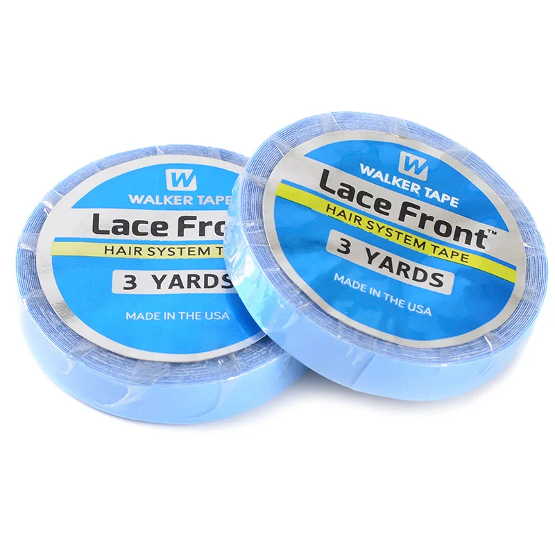 1/2/3 Roll 0.8 CM*3 Yards Super Hair Blue Tape Double-Sided Adhesive Tape for Hair Extension/Lace Wig/Toupee