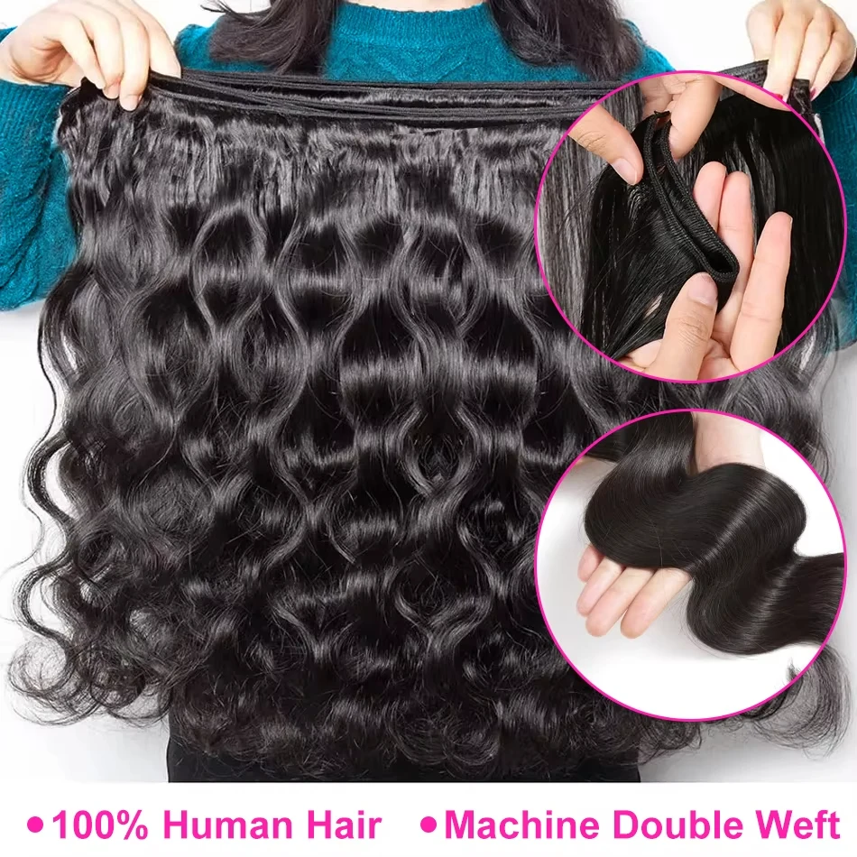 Smilegirl Brazilian Remy Unprocessed Virgin Human Hair 28 30 32 36 38 Inch Body Wave 1 2 3 4 Bundles Wavy Double Weave Extensions