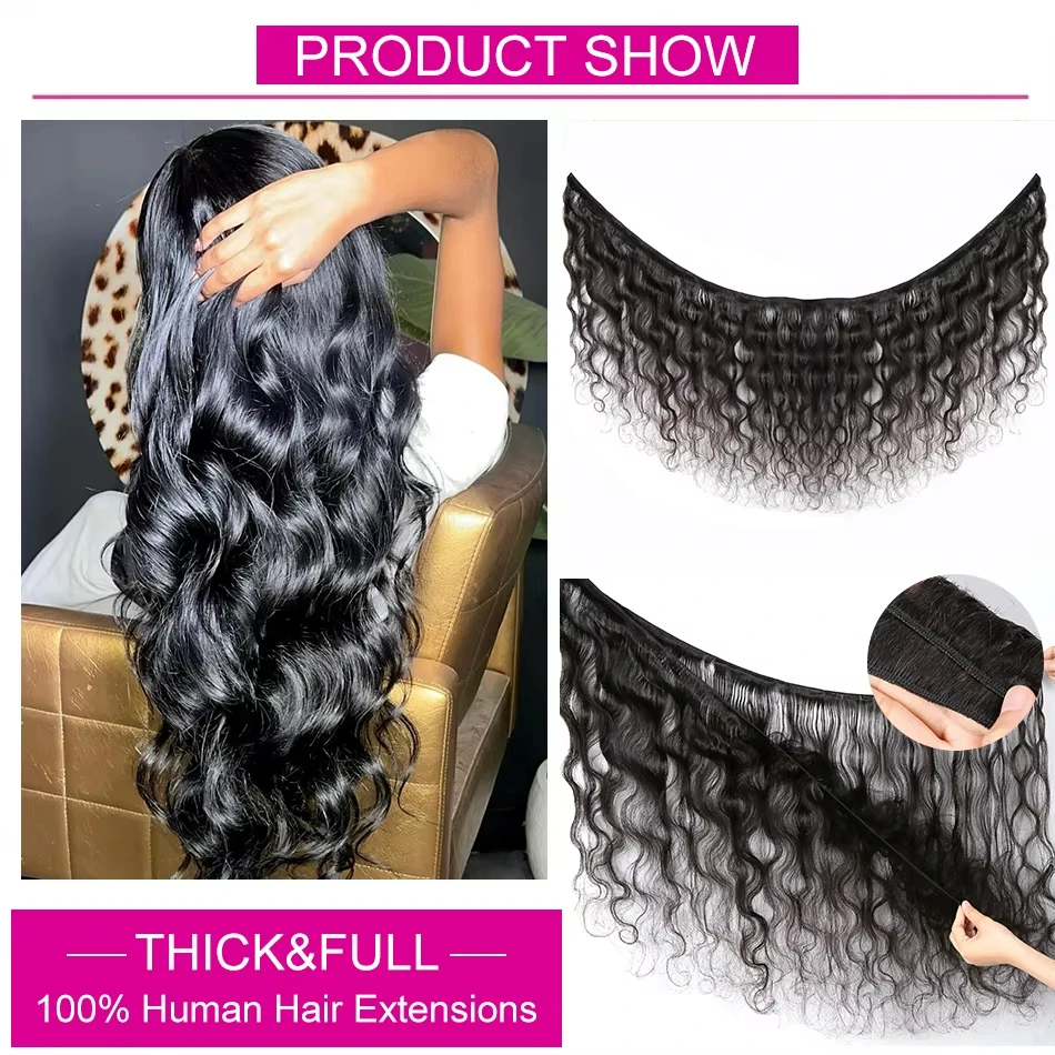 Smilegirl Brazilian Remy Unprocessed Virgin Human Hair 28 30 32 36 38 Inch Body Wave 1 2 3 4 Bundles Wavy Double Weave Extensions