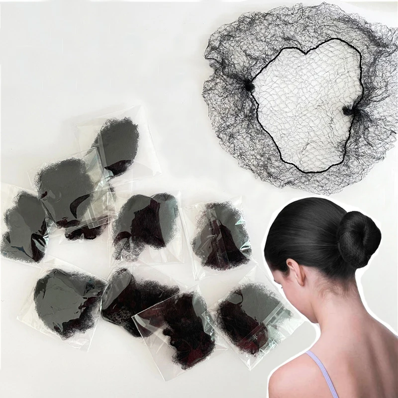 10/20/30 Pcs Durable Nylon Hair Net for Bun Hair Style Tool Black Brown Hair Net for Wigs Mesh Hair Styling Hairnets