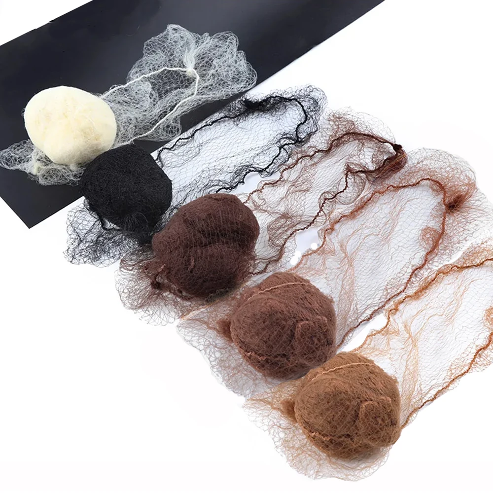10/20/30 Pcs Durable Nylon Hair Net for Bun Hair Style Tool Black Brown Hair Net for Wigs Mesh Hair Styling Hairnets