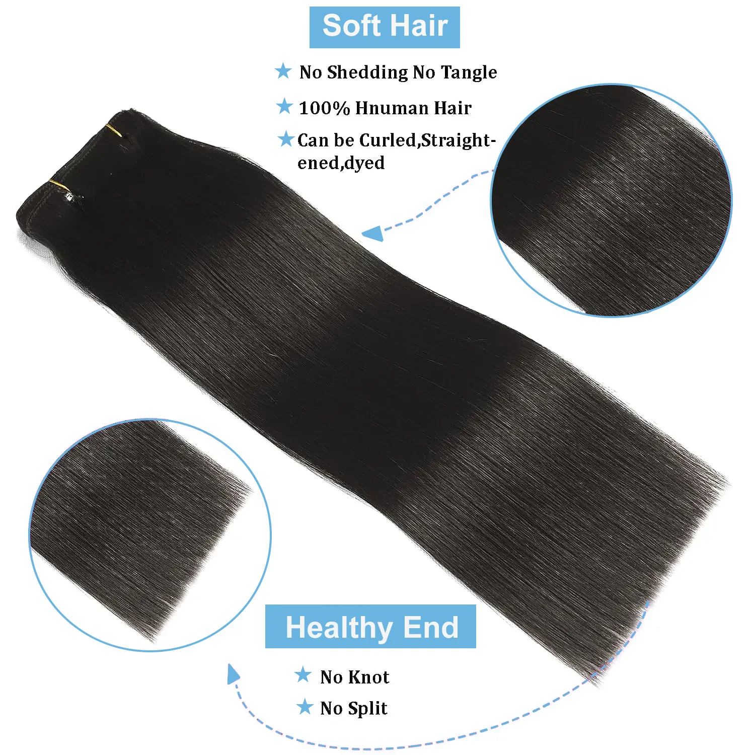 Silky Straight Clip In Hair Extensions Full Head For Women 120G Per Pack Brazilian Remy Human Hair 8 pcs Extensions 18 Clips