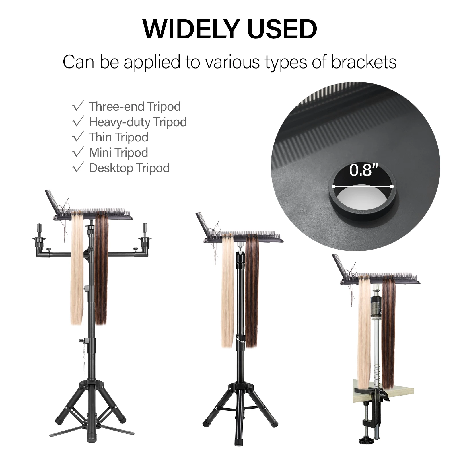 Hair Extensions Rack Holder for Salons Shop Barber Professional Wigs Display Rack Stand Hair Extensions Holder