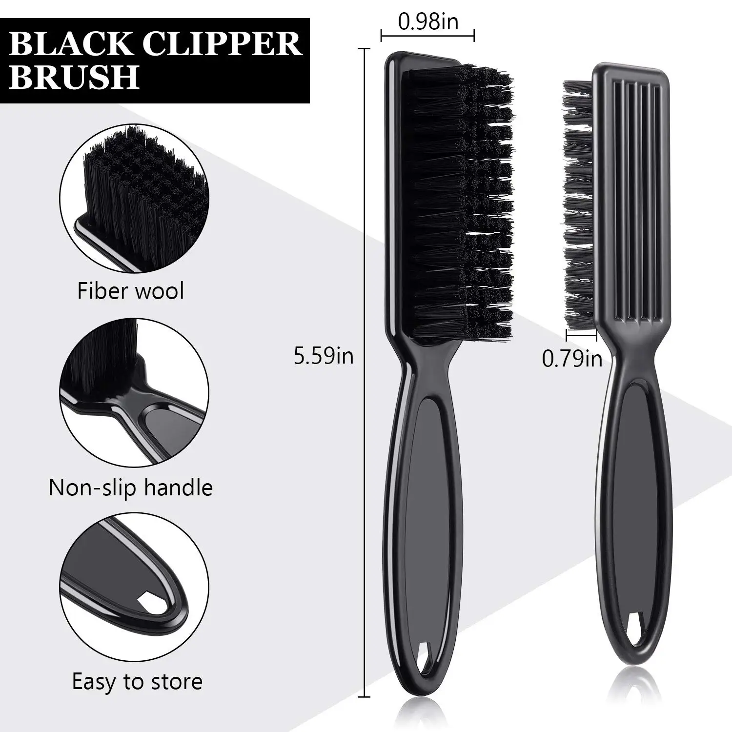 Barber Cleaning Brushes,Plastic Handle Nylon Bristles, Multifunctional Cleaning Supplies for Hair Salon, Haircuts,Home and Trave
