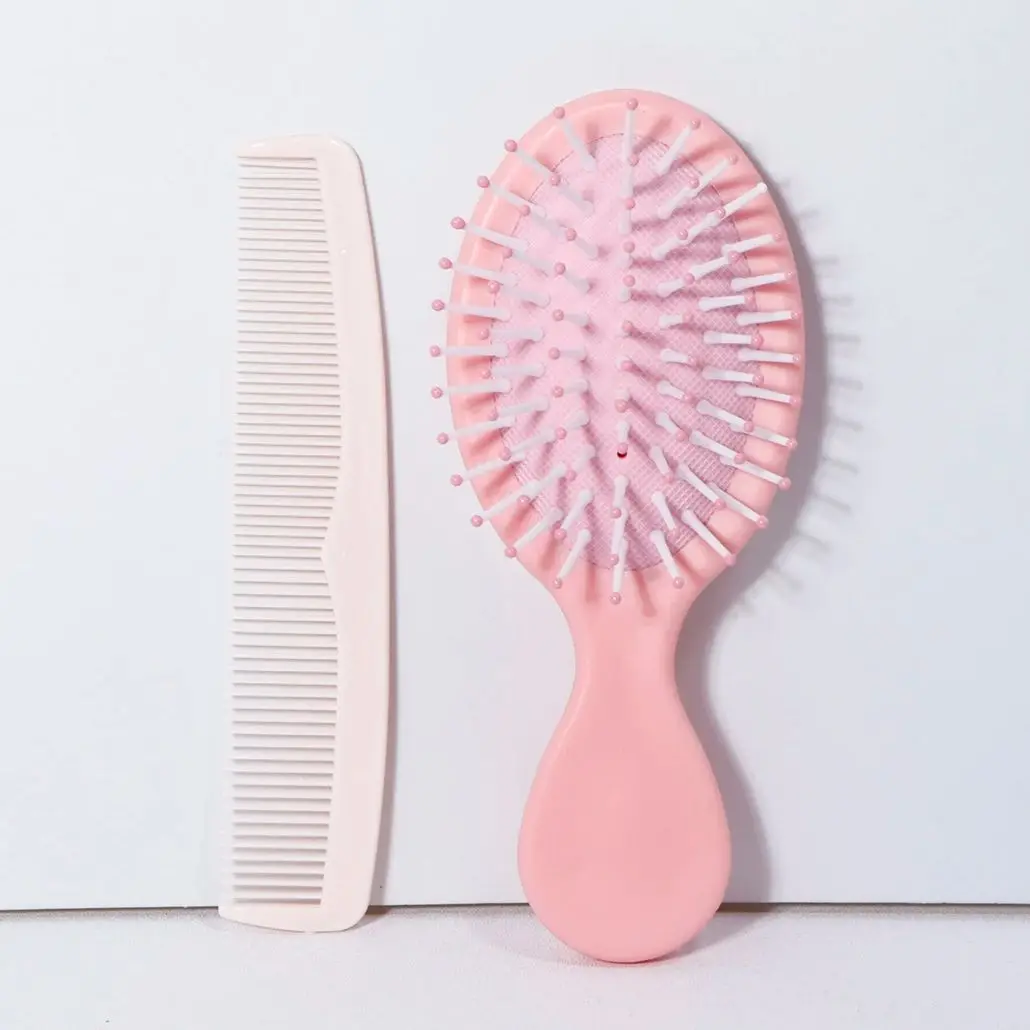 2pcs Mini Hair Brush, Cute Air Cushion Comb Massage Comb, Scalp Massage Brush, Travel Size, Special for Real Hair Wigs
