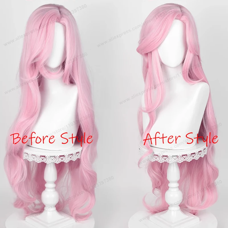 Fluttershy Cosplay Wig Synthetic Hair Unisex 100cm Long Curly Wave Pink Women Hairs Anime Heat Resistant Wigs