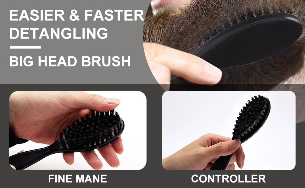 Hairdressing Brush Set Hairdressing Cleaning Brush Neck Dust Removal Brush Professional Styling Tool,Special for Real Hair Wigs
