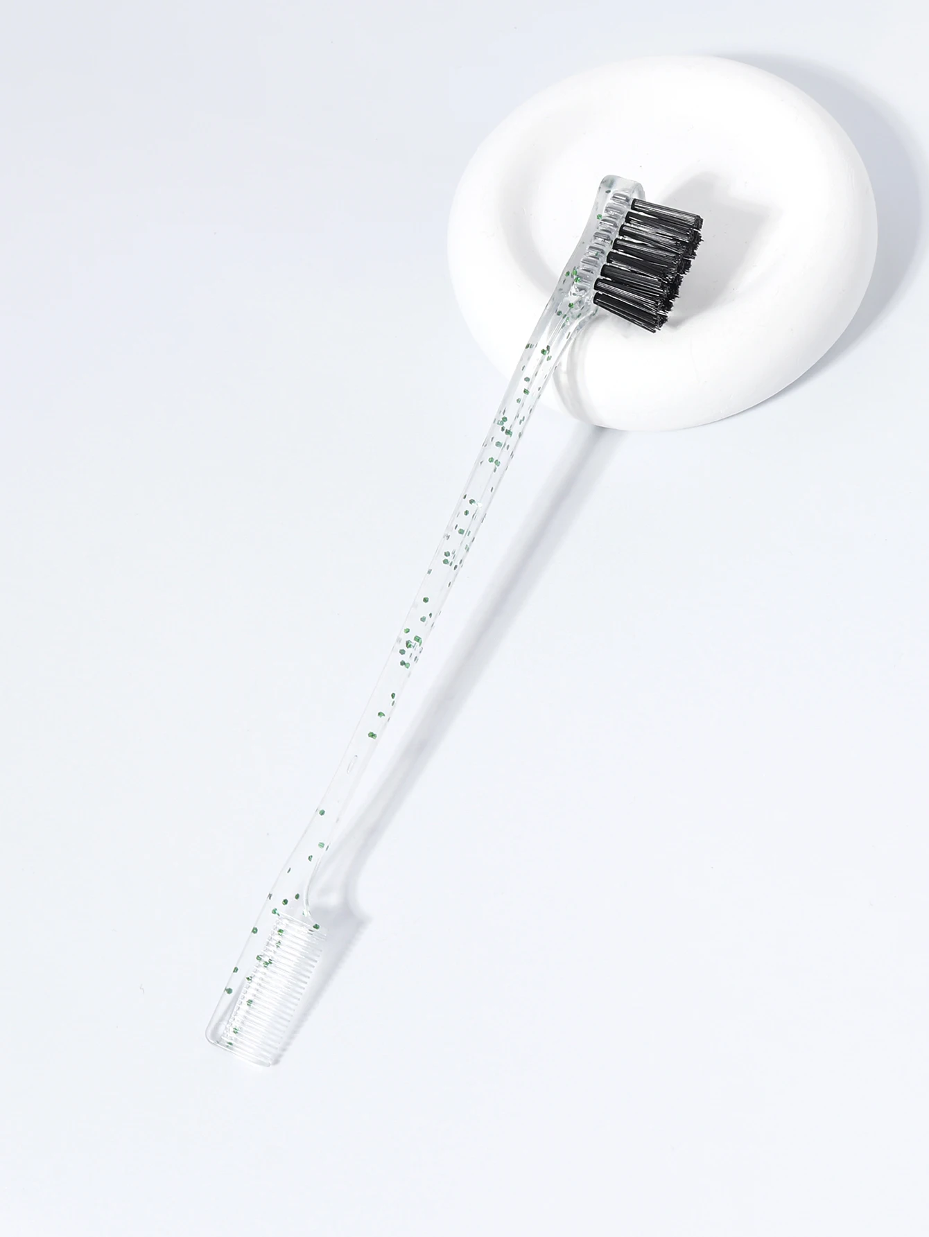 Double-Sided Edge Control Brush, Beauty Natural Styling Hair Edge Brush Eyebrow Brush, Special for Real Hair