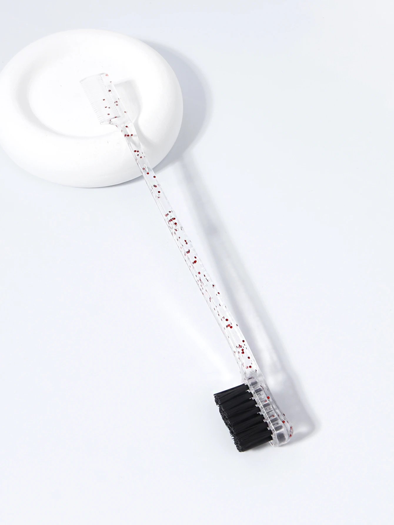 Double-Sided Edge Control Brush, Beauty Natural Styling Hair Edge Brush Eyebrow Brush, Special for Real Hair