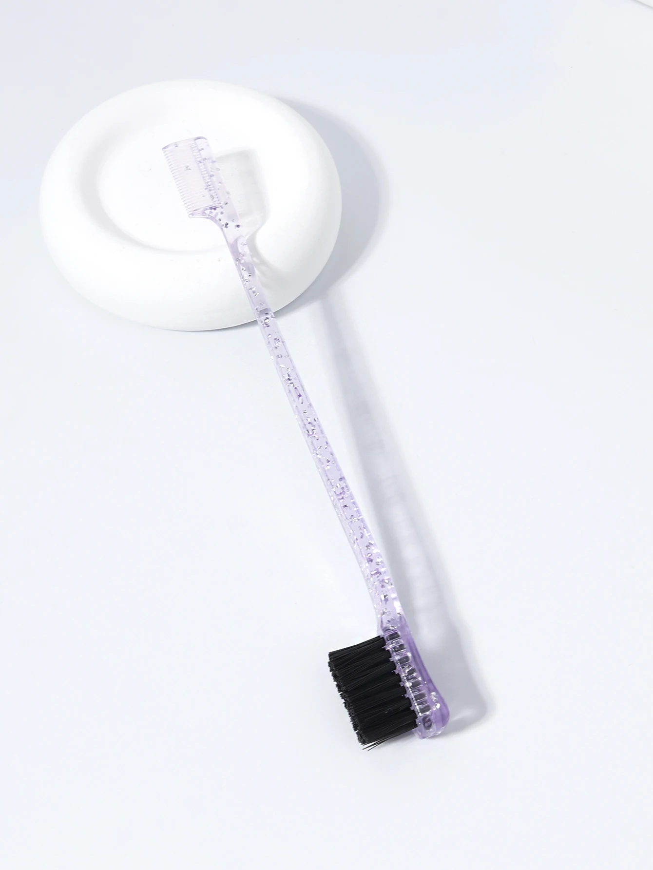 Double-Sided Edge Control Brush, Beauty Natural Styling Hair Edge Brush Eyebrow Brush, Special for Real Hair
