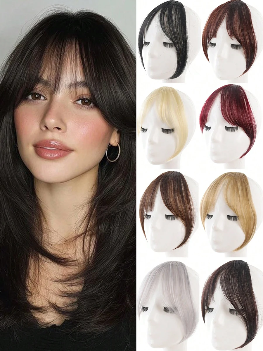 Eight Character French Bangs Wig Piece Female Synthetic BB Clip Fluffy Top Reissue Eight Character Bangs Thin Invisible Hairpins