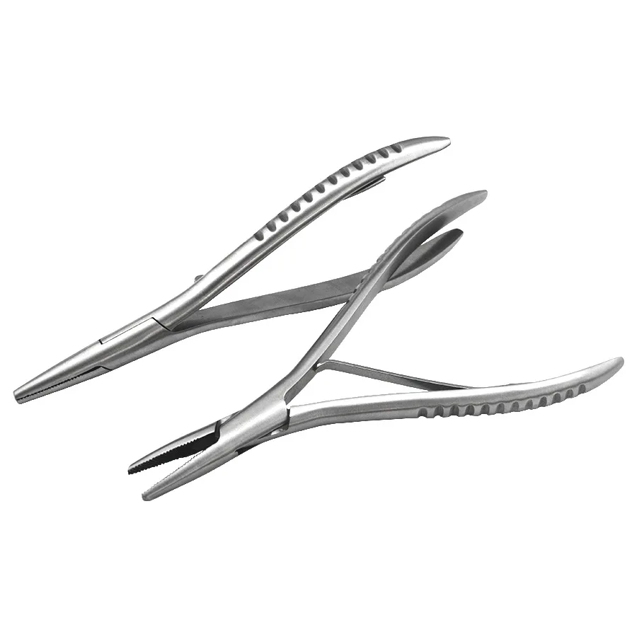 3 Type 7 Inch Silver Stainless Steel Clamp Hair Extension Plier with Two Holes Keratin Hair Extensions Removal Tools