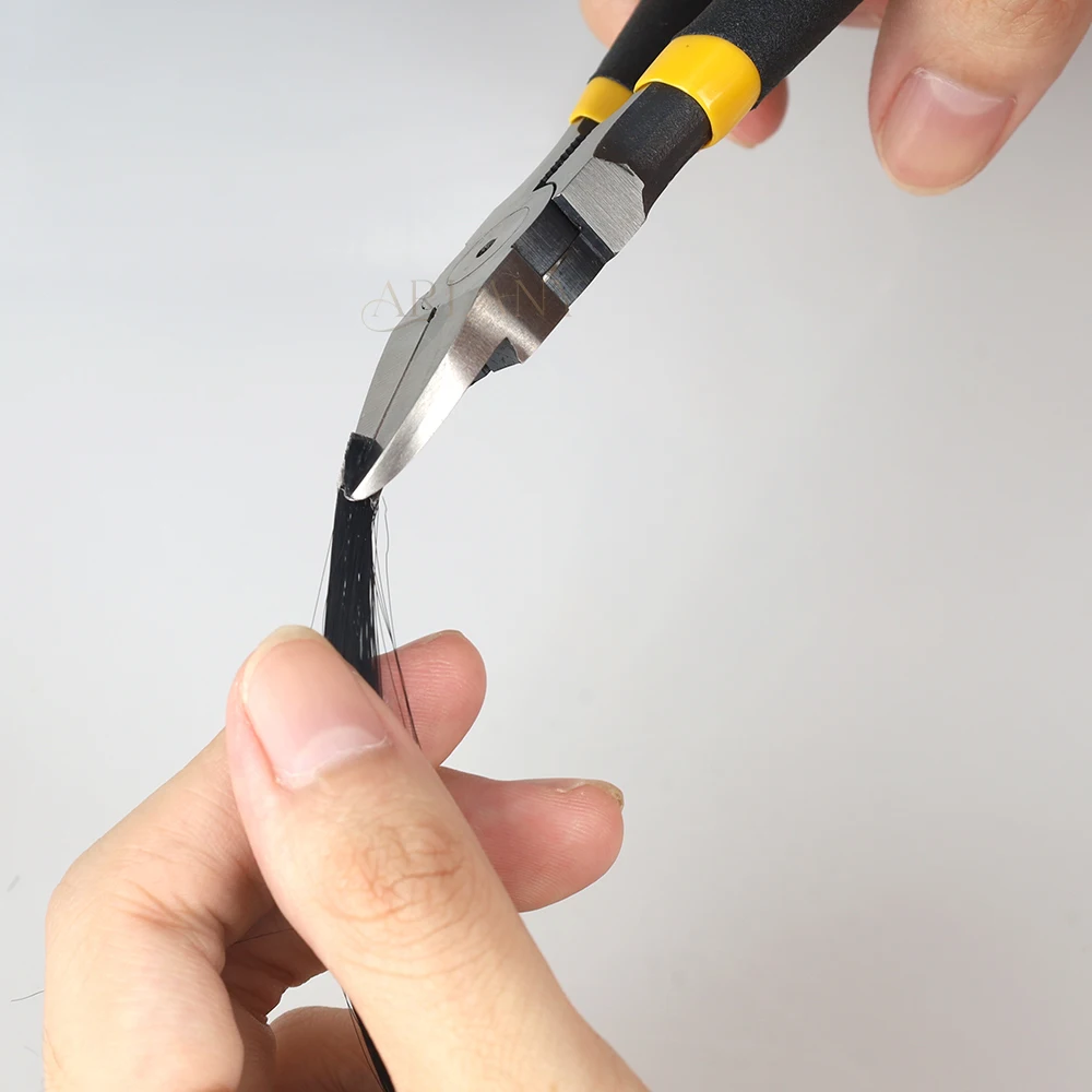 Hair Extension Pliers Keratin Bonding Cutter Pliers with Straight Stainless Steel Hand Pruner Pruning Shear Blades