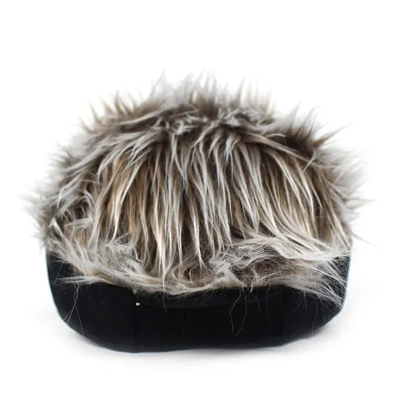 Men Synthetic Short Hair Baseball Cap Spiked Hair Wig Hat Fake Hair Adjustable Sunshade Visor Fancy Performance Hip-Hop Headwear