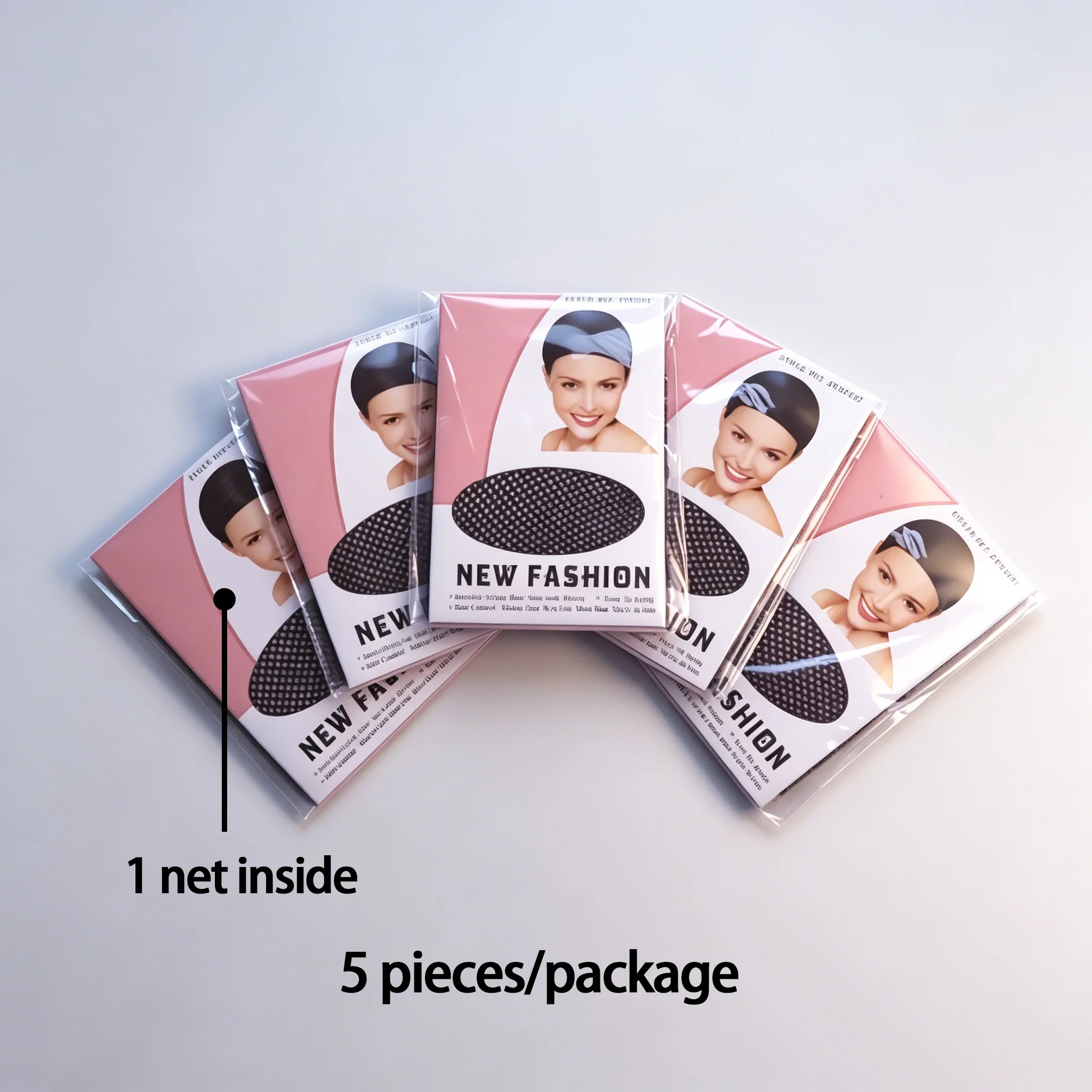 5 PiecesPackage High Quality Stretchable Elastic Hair Nets Open Ends Mesh Net Wig Caps for Hair Styling