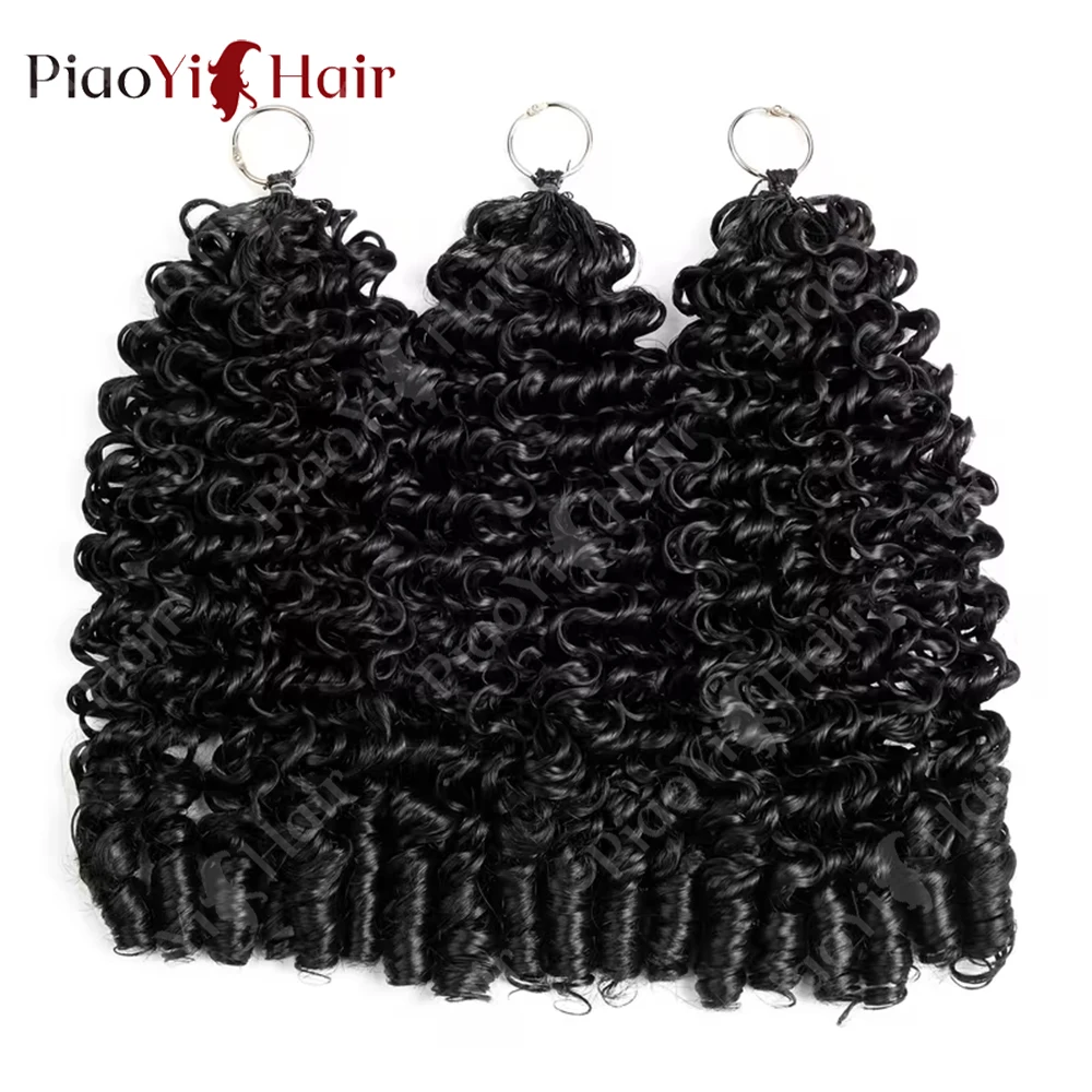 60g Per Bunldes 15A Burmese Curly Crochet Human Hair Brasid Knotless Pre-Separated Feather Human Crochet Hair 100% Human Hair Extensions 14-26 Inch Human Crochet