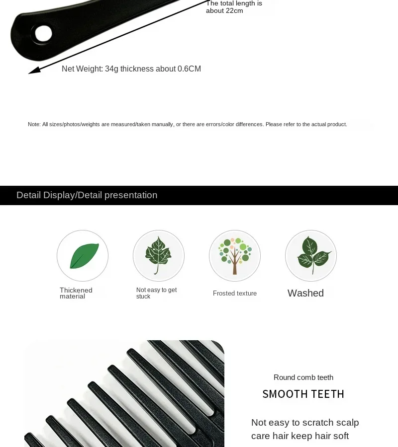 Hairdressing Comb Heat-Resistant Women Wet Hook Curly Hair Brush Professional Salon Styling Comb Tool, Special for Real Hair Wig
