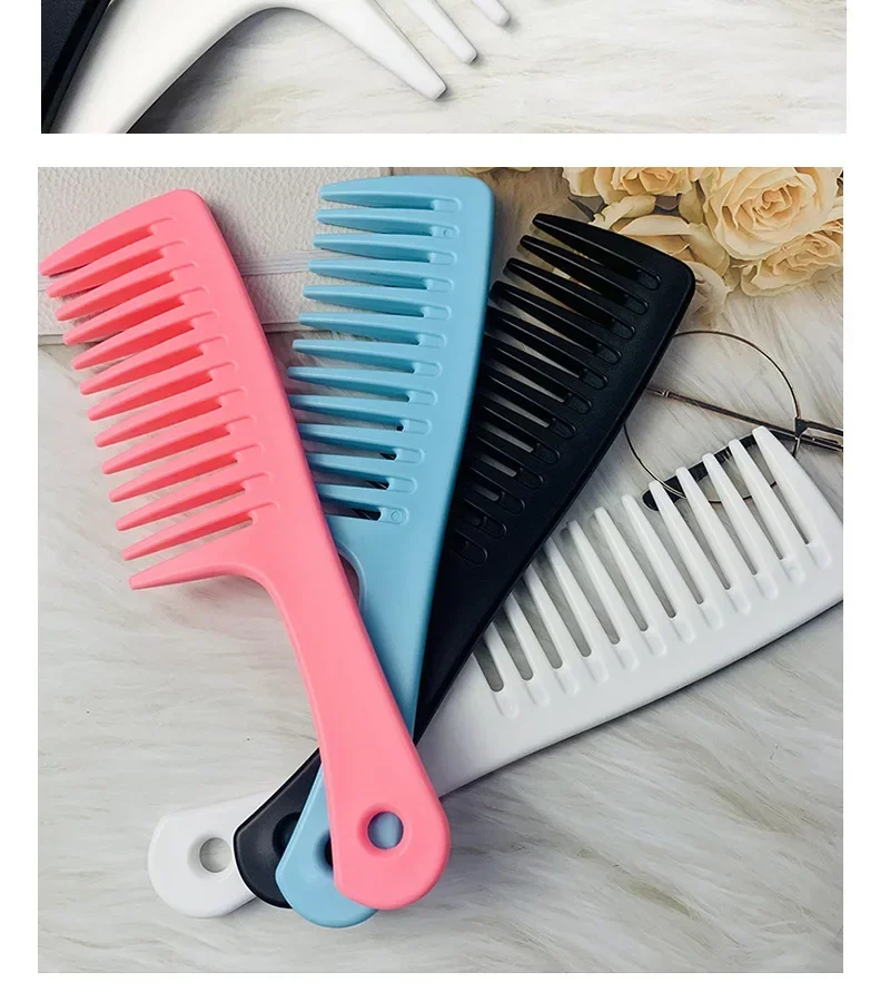 Hairdressing Comb Heat-Resistant Women Wet Hook Curly Hair Brush Professional Salon Styling Comb Tool, Special for Real Hair Wig