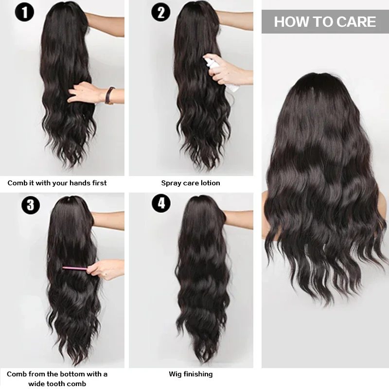 7JHH WIGS Layered Blonde Wig for Women High Density Synthetic Loose Straight Hair Wigs with Neat Bangs Beginner Friendly