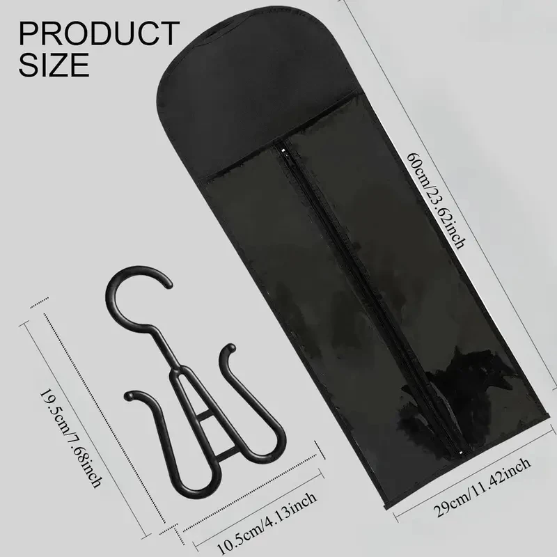 Storage Bags Hooks Transparent Dustproof Portable Design for Salon Home Use Holds Multiple Wigs Wall Mounted Tool Accessories