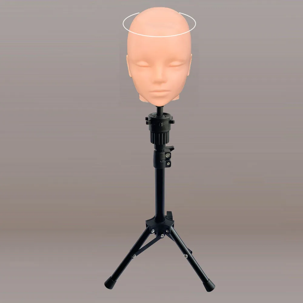 Wig Head Model Mannequin Dummy Wig Glasses Hat Display Stand Rack Hairpieces Stand Holder Head Model Wig Display with Stand