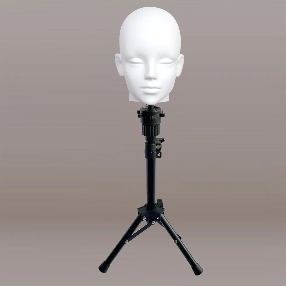 Wig Head Model Mannequin Dummy Wig Glasses Hat Display Stand Rack Hairpieces Stand Holder Head Model Wig Display with Stand