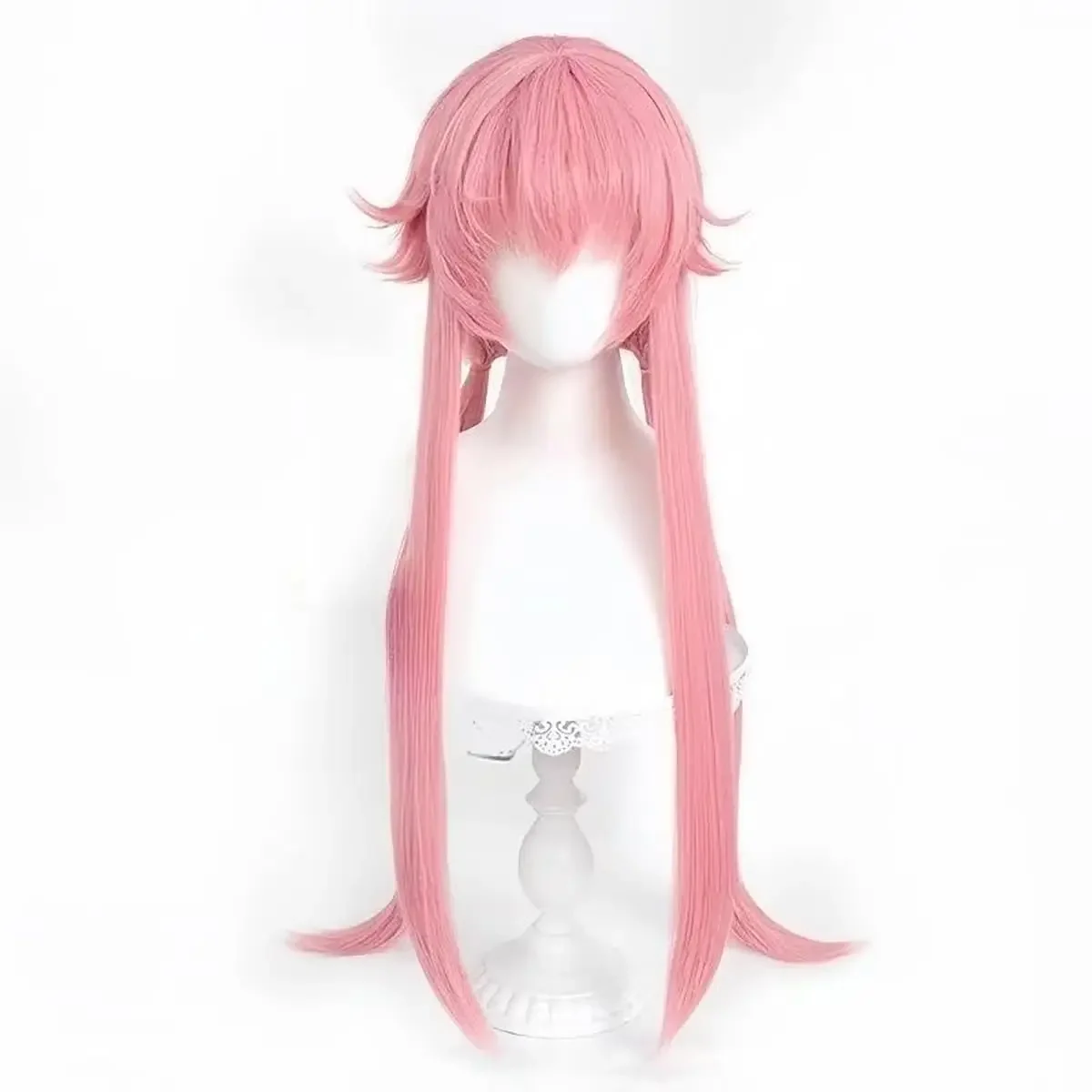 Anime he Future Diary Gasai Yuno Wig for Cosplay Pink Costume Wig long ponytai Synthetic Hair Party Wigs Halloween Party