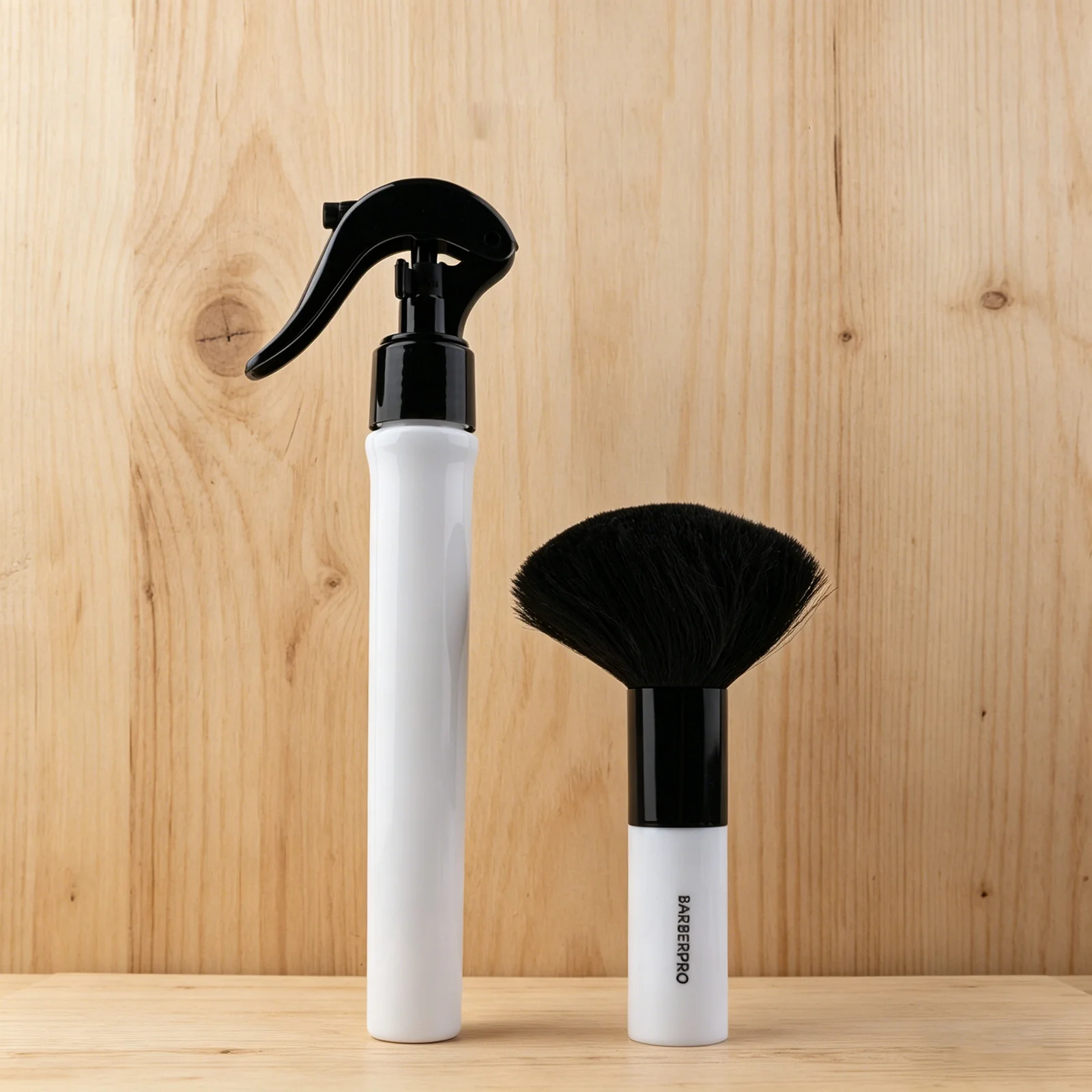2PCS Set Professional Hairdressing Tools 30ml Barber Fine Mist Spray Bottle Neck Duster Cleaning Brush Salon Haircut Supplies