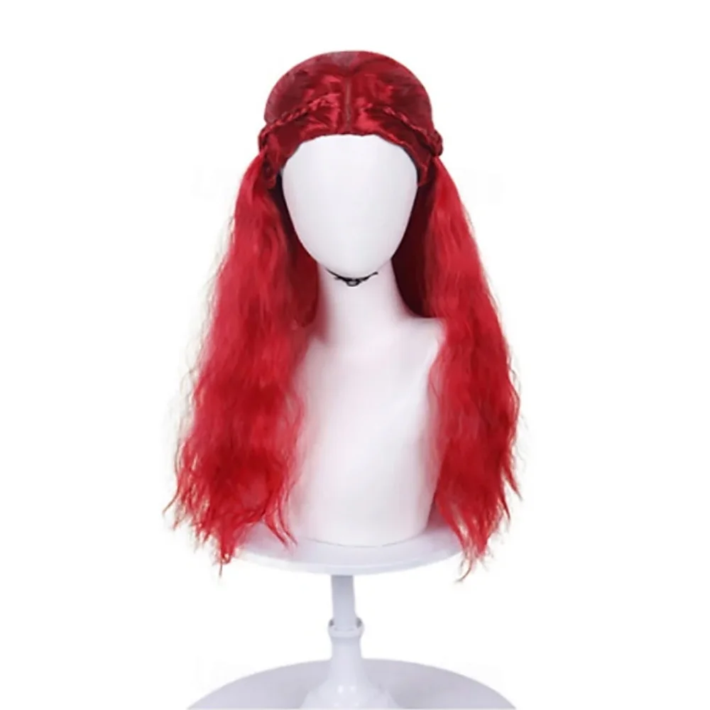 Synthetic Hair Fantasy Villain Heir Rebel Princess Descendants Wicked Wonderland Braided Long Wavy Cosplay Wig for Halloween