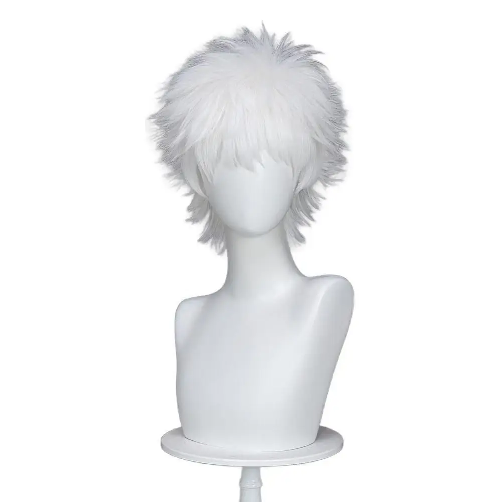 Women Men CosPlay Props The Summer Hikaru Died Tsujinaka Yoshiki Indou Hikaru Cosplay Wig White Short Synthetic Hair
