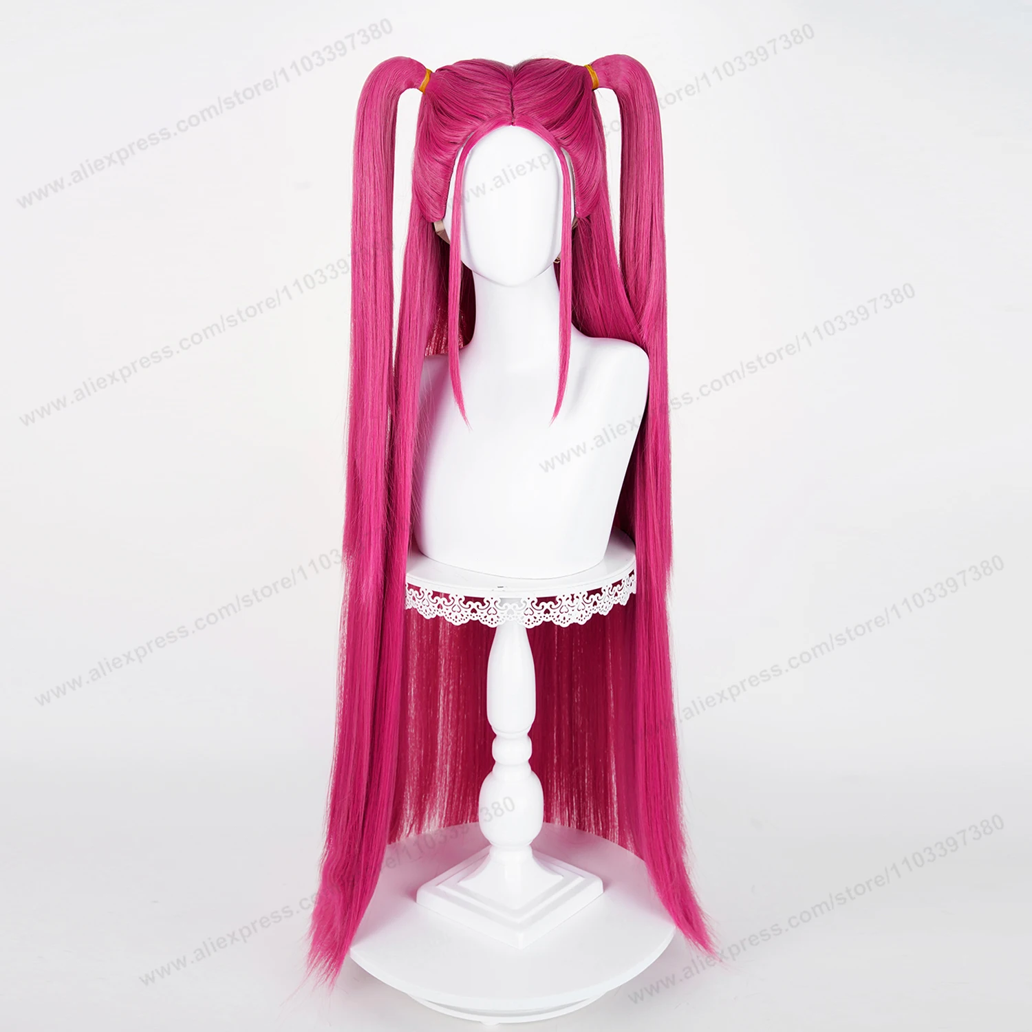 Mira Cosplay Synthetic Wig 90cm Long Rose Red Woman Hair Anime Heat Resistant Wigs